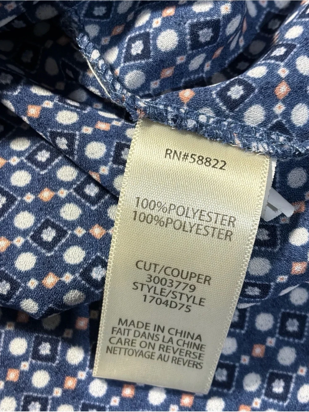 Max Studio Size XS Short Sleeve Print Flutter Sleeve Top Blue Boho